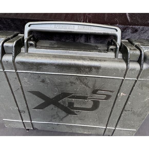 Plastic Gun Case Springfield Armory XDS 9mm 3.3” Black Pistol Hard Plastic - Picture 2 of 9